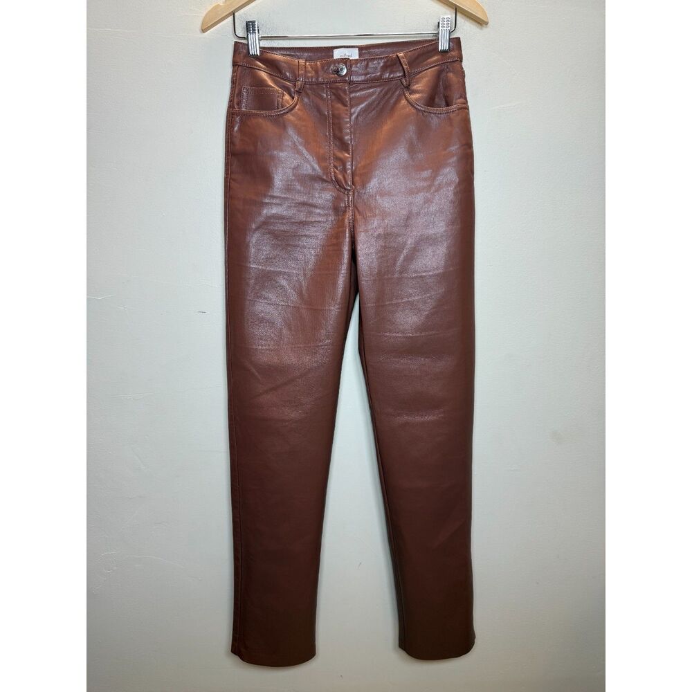Wilfred Women's FVL4-60102-11 Size Small Brown Vegan Leather Melina Pants
